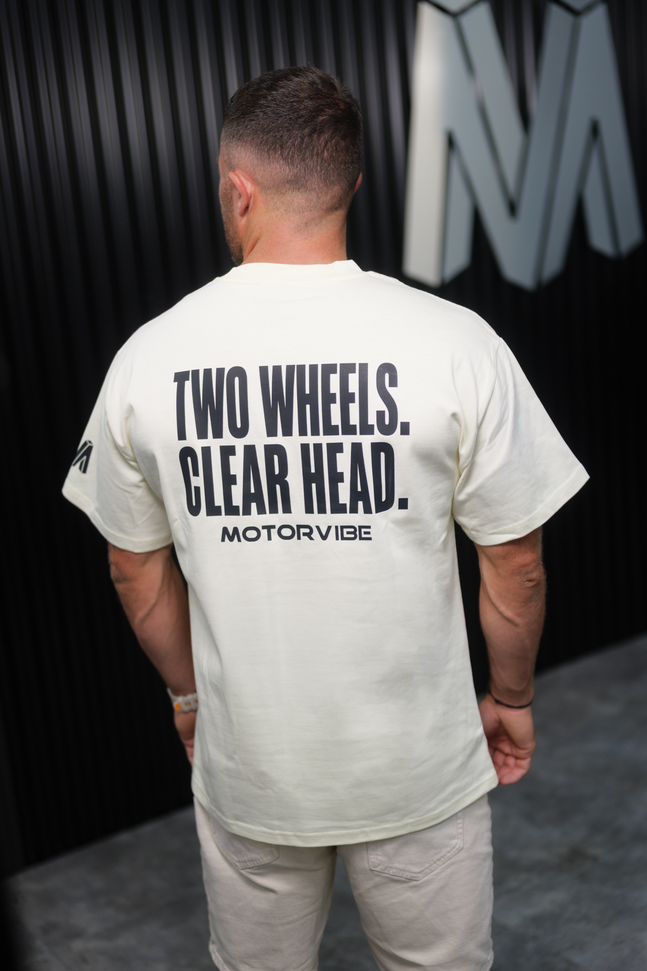Two Wheels. Clear Head. — Motorvibe Supply Oversized Tee